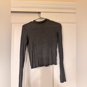 Zara trafaluc grey mock neck long sleeve